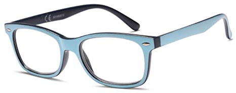 NEW VISION Lesebrille, Lesebrillen Damen, Übergroßer Quadrat Vintage Rahmen, Modischer Stil Lesehilfe für Damen Herren NV056 (Celeste, 1.50)