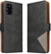 BININIBI Samsung Galaxy A41 Hülle, Klapphülle Samsung a41 hülle schutzhülle, Handyhülle Samsung a41 mit [Kartenfach] [Standfunktion] [Magnetisch] für Samsung Galaxy A41 lederhülle, Schwarz Grau