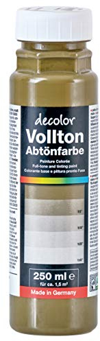 decotric Decolor Bunte Abtönfarbe Umbra - 250 ml I Dispersionsfarbe für dekorative Anstriche und wasserbasierten Materialien I Hohe Farbkraft & Ergiebigkeit