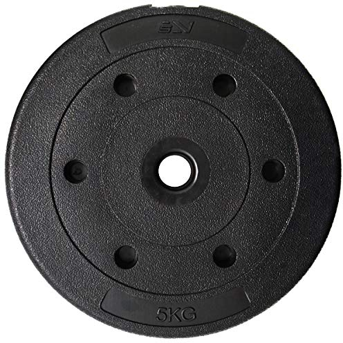 SportVida Hantelscheiben aus Kunststoff Gewichte Scheiben 5kg 10kg 20kg Gewichtsscheiben 26mm Bohrung (5)