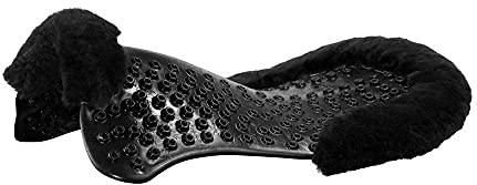 Acavallo Gel Pad Massage Erhöhung mit Lammfell - Black, OneSize A166