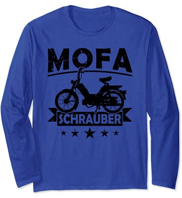 Mofa Schrauber Moped Mofafahrer Mofa Roller Zweitakt 25 km/h Langarmshirt