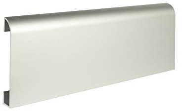 10 cm metro - Altezza: 80 mm FUCHS Battiscopa alluminio bianco lucido verniciato a polvere