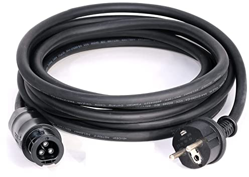 Amazinnov - 3 Mètres Cordon d'alimentation en Caoutchouc H07RN-F 3x1,5mm, avec Prise Schuko Embouts et Connecteur Batteri BC01 Femelle pour Micro-onduleur Hoymiles Deye Envertech NEP (3M)
