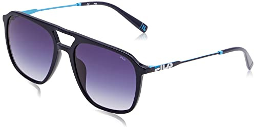 Fila Unisex SFI215 Sunglasses, Shiny Night Blue, 56