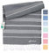 Fit-Flip Hamamtuch aus 100% Baumwolle – saugfähig und schnelltrocknend – türkisches Saunatuch, Strandtuch, Duschtuch, Badetuch, Yogatuch – Anthracite – 200x200cm Sultan