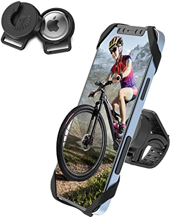 VIVEY Supporto Telefono Bicicletta, Universale Manubrio Porta Cellulare Moto,360° Rotabile Porta Cellulare Bici Compatibile per 4.5-7.0 Smartphone iPhone 14 PRO Max/13/12,Samsung (Nero-4)