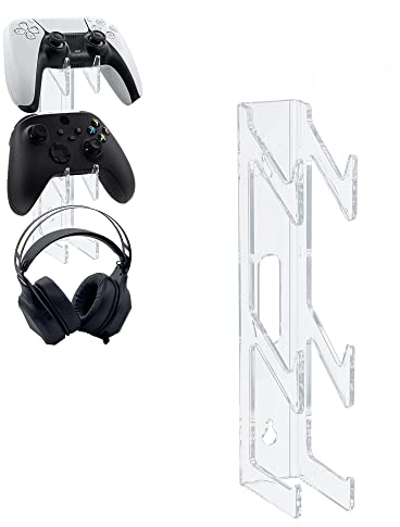 Mcbazel Controller Wandhalterung und Headset Wandhalterung Standhalterung für PS5/PS4/Xbox/NS Switch/Switch 2 Dual Controller