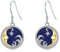 Mond Ohrringe Sterling Silber Lapis Lazuli Ohrhänger Mondsichel Schmuck Geschenk für Frauen
