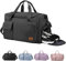 CarryFitness® Sports Gym Bag Duffle Bag with Shoes Compartment, Waterproof Weekend Bags for Women and Men, Hand Luggage Bag, Lightweight Holdall Hospital Overnight Bag - Black 37L