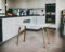 URBNLIVING 110cm Rechteck Scandi Stil Moderne Küche Holz Esstisch Wohnzimmer Home Möbel Büro Besprechungstisch (Weiß)