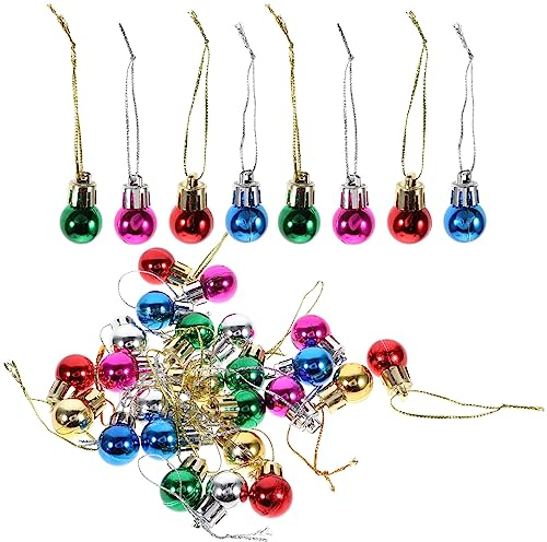 SEWACC Stück Weihnachtskugeln Mini-Glitzerkugeln Mini-Weihnachtsbaumschmuck Kugeln Für Urlaub Hochzeit Party Dekoration (Gemischte Farben).