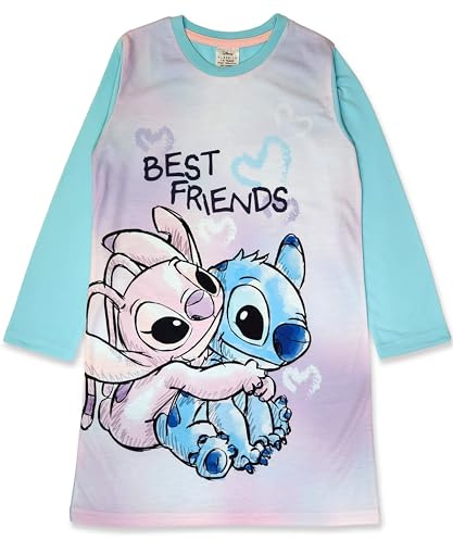 Lilo et Stitch - Camisa de Noche para niña - Manga Corta o Larga 5-14 Años