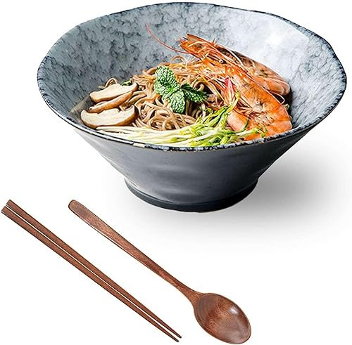 Bol à ramen, saladier, bol à fruits, bol à ramen, grands bols pour servir, ensemble de bols à ramen pour 1 personne, vaisselle, cadeaux de réchauffement de la maison, bol d'avoine, bol à punch d