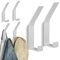 Kssvzz 6 Pezzi Appendiabiti da Parete Moderno, Attaccapanni Design, Ganci Appendiabiti, Appendi Abiti per Muro (Argento)