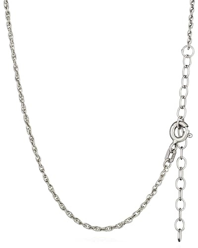 NKlaus Kordelkette 925 Silber, 5cm Verlängerung, 1,45mm breit, 1 Stück | Oxidiert; wählbare Grundlänge 40cm oder 45cm