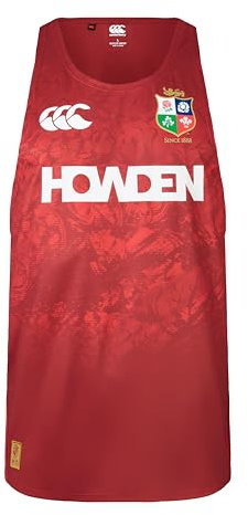 Canterbury Herren British and Irish Lions Poly Hemd, Rote Dahlie, XXL