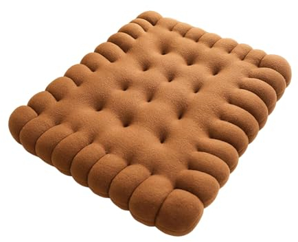 MagiDeal Keksförmiges Kissen, Bodenkissen, einfaches Keks-Meditationskissen, Sitzkissen für Spielzimmer, Sitz, Balkon, Dunkelbraun, Quadrat