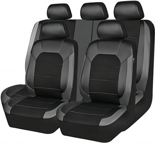 Cherry66 Auto Sitzbezüge Sets für VW T-Cross T-ROC T-ROC Sport Caravelle Sharan 2000-2023 2024, Bequem Wasserdicht rutschfest Sitzschoner, Leicht zu Reinigen und zu Pflegen, Auto Zubehör,Grey
