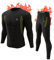 CL convallaria Thermounterwäsche Herren Funktionsunterwäsche Skiunterwäsche Atmungsaktiv Innenfleece Thermo Unterwäsche Set Weich Thermounterhemd Thermounterhose für Männer, Schwergewicht, Schwarz
