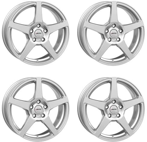 4x AUTEC Felgen Alufelgen VALEA 6.5x16 ET45 5x108 Brillantsilber kompatibel mit Ford Focus C-MAX Puma