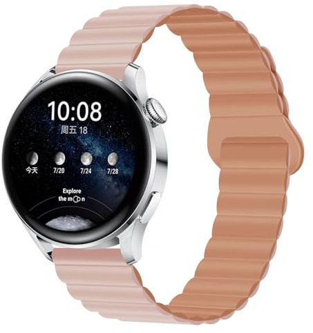 Magnetisch Ersatzarmband für Amazfit GTS 4/4 Mini/3/GTS 2/2e/2Mini/GTR Mini/GTR 42mm, 20mm Silikon Sport Armbänder Uhrenarmband, Armband für Amazfit Active 2/Active/Bip 3/3 Pro/U/U Pro/S/S Lite