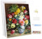 MEIYUDA Peinture par Numero Adulte avec Cadre Fleurs en Vase Bleu et Blanc, DIY Peinture Acrylique pour Adultes Débutants Facile sur Toile Avec Peintures et Pinceaux Decoration Maison Cadeau 30x40cm