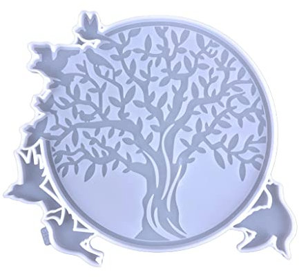 Molde de resina para decoración de pared de árbol de la vida, moldes de silicona para fundición epoxi, puerta, árbol, arte de pared, decoración única, moldes de resina epoxi, moldes de resina de
