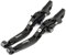 Pizgear CNC-klappbare, ausziehbare Brems- und Kupplungshebel for Motorräder, for Vespa, for Granturismo 125 200 GTS 125 250 S125 150 300 Super Motorrad-Bremshebel(Full Black)