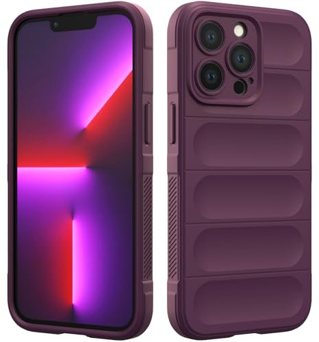 Custodia Compatibile con iPhone 13 Pro, Silicone Custodia per Tutto il Corpo, Copertura Antiurto con Fotocamera Protettivo, Cover Morbida al Tatto - Viola Scuro