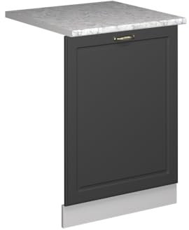 Vicco Panel Frontal del lavavajillas Fame-Line, Antracita-Oro Landhaus, 60 cm, ET Mármol