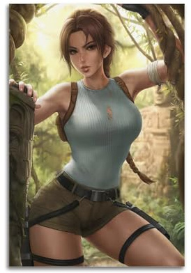 UWASCISF Videospiel-Poster Tomb Raider, Lara Croft, Poster, dekorative Malerei, Leinwand, Wandposter und Kunstdruck, moderne Familienschlafzimmer-Dekoration, Poster, 20 x 30 cm