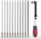 CPROSP 11 PCS Torx Bit 200 mm Lang mit 2 Torxschraubendreher, Torx Schraubendreher Set T6, T7, T8, T9, T10, T15, T20, T25, T27, T30, T40, S2 Stahl, Stern Kopf