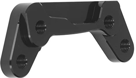 Naroote Rear Brake Caliper Adapter, Rear Brake Caliper Mount Aluminium with Screws Rear Brake Caliper Bracket for GTS GTV300 (A (Silver)) (B (black))