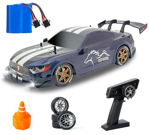 iBlivers Ferngesteuertes Auto, 1:14 Ferngesteuerte Drift Autos mit Proportionale Drosselklappe und Lenkung 4WD GT RC Car Drifting Spielzeug für Erwachsene Jungen Kinder