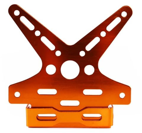 KDFRHGYUS Motorcycle License Plate Frame 5 Colors Electroplate Aluminum Alloy Motorcycle Rear License Plate Frame Motorbike Scooter Number Plate Holder(7)