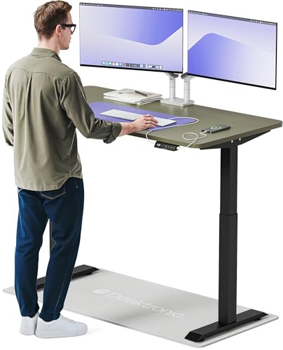 Desktronic HomeOne Standing Desk – 140 X 70 Cm Height Adjustable Desk With Dual Motor, Touchscreen Controller, Usb/usb-c Ports, And 3 Memory Presets – Modern Office Desk For Home Or Work