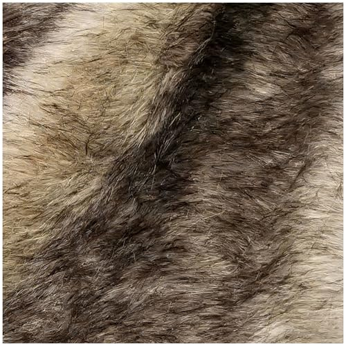Braun Kunstfell Fellstoff Plüschstoff Fellimitat 160x50cm zum Nähen, Luxuriöser Dickes für Basteln, Dekorieren, Kleidung, Teppiche, Sofa Decken, Kostüme(Size:160 * 50cm,Color:braun)