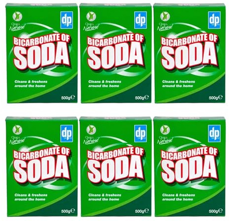 6 pack Dri-Pak Bicarbonate of Soda 500g – Multi-Purpose Natural Cleaner & Deodoriser | Non-Toxic Cleaning Powder for Kitchen, Bathroom, Carpet & Grease Removal