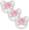 dentistar Silikon Schnuller 3er-Set - Größe 1 Schnuller 0-6 Monate - Zahnfreundlicher Nuckel mit Dentalstufe – BPA-frei - Made in Germany - Einhorn, Rosa