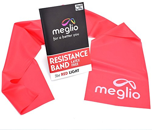 Meglio Resistance Bands for Men & Women - Latex Free Exercise Bands for Building Strength, Pilates Band for Fitness, Flexibility, Physiotherapy, Stretching & Yoga Bands | With Exercise Guide