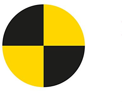 Ritter Mediendesign Crash Dummy Sticker Gelb UV-Beständig Waschstrassenfest