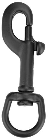 SolUptanisu Tauchhaken,316 Edelstahl Schnapphaken Tauchen Haken Rund Eye Swivel Karabinerhaken Haken Clip Haken Snap Bolt Hook für Hundeleinen/Paracord/Schlüsselanhänger/Tauchen(90mm Schwarz)