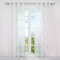 HongYa 1 Stück Voile Gardine Transparenter Vorhang mit Ösen Wellen Druck H/B 225/140 cm Bunt Sand