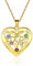 Custom4U Collier Personnalisé Prénoms Collier Coeur Arbre de Vie Plaqué Or Argent 925