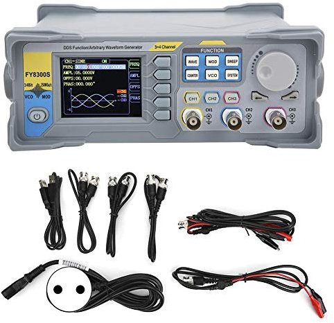 Generador de señal DDS Generador de funciones de forma de onda arbitraria de 3 canales Medidor de frecuencia 4 Salida de nivel TTL(FY8300S-20M EU Plug 100-240V)