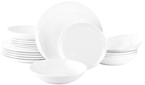 Waterside - 18 Piece White Everyday Round Dinner Set