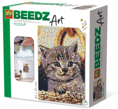 SES 06006 Katze Bügelperlen, multicolor