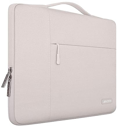 MOSISO Laptop Hülle Kompatibel mit MacBook Pro 16 Zoll 2024-2019 M3 A2991 M2 A2780 M1 A2485 A2141/Pro Retina 15 A1398, 15-15,6 Zoll Notebook, Polyester Multifunktion Sleeve Tasche, Steingrau