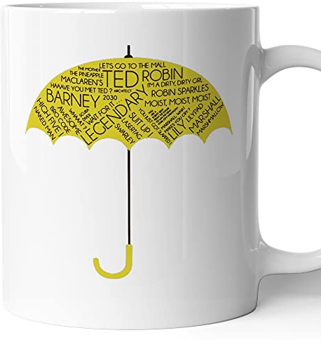 Taza con texto en inglés «Inspirated by How I met your mother» Umbrella – Ideas de regalos